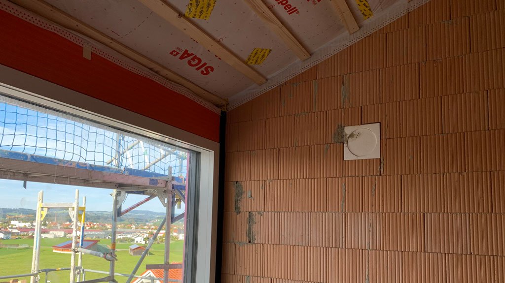 Lüftunsanlageninstallation in einem Neubau