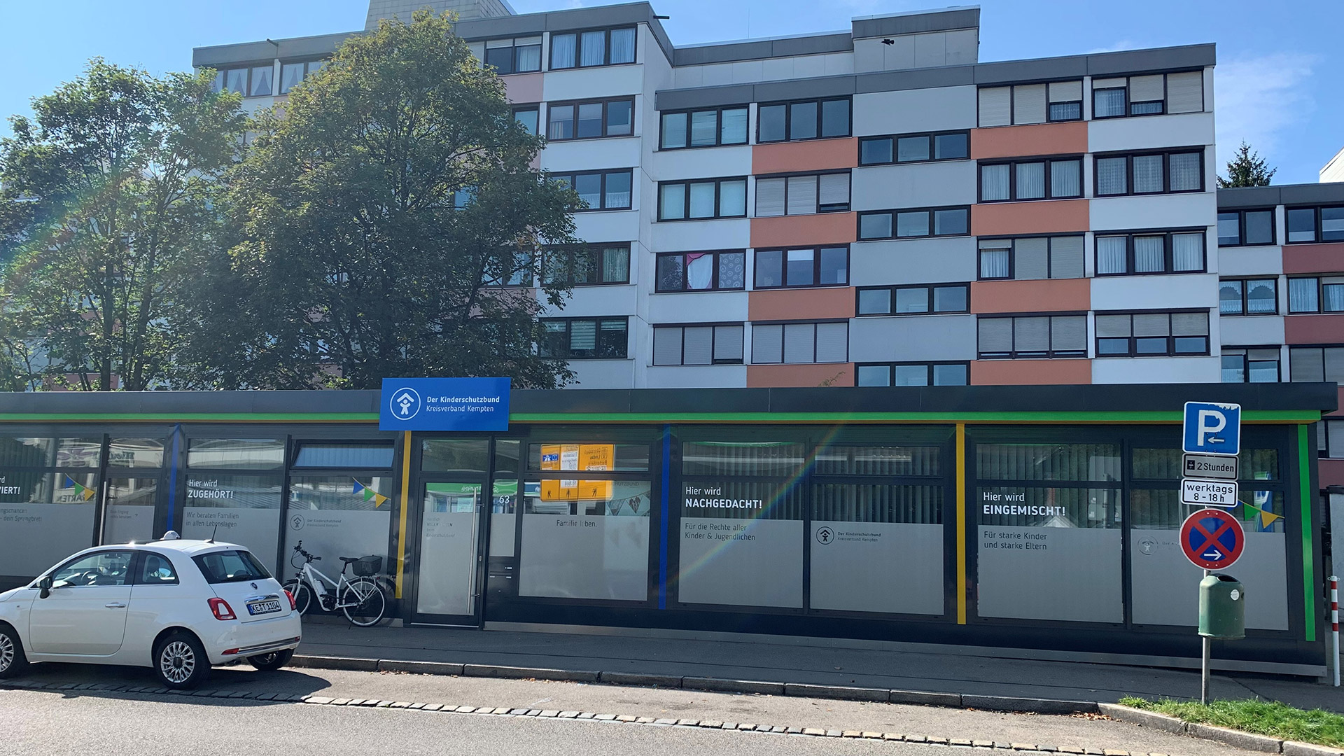 Der Kinderschutzbund in Kempten von außen fotografiertt